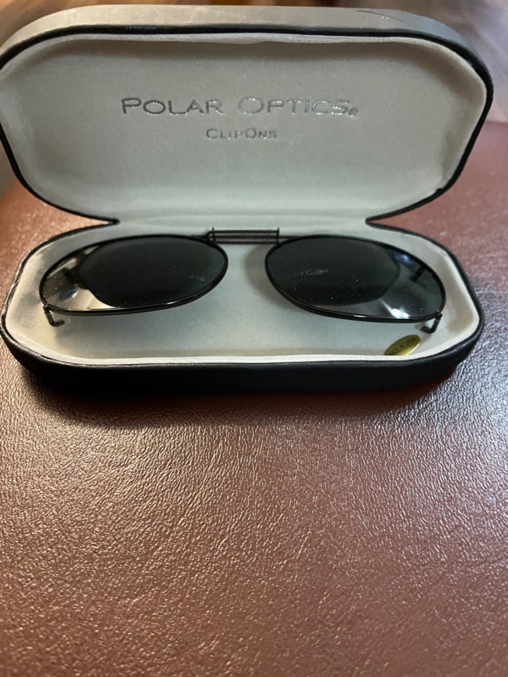 Polar Optics Polarized Clip on Sunglasses Oval